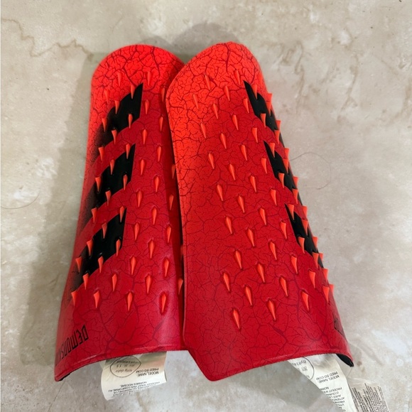Adidas Red Shin Guards with Black Accents - Picture 1 of 4
